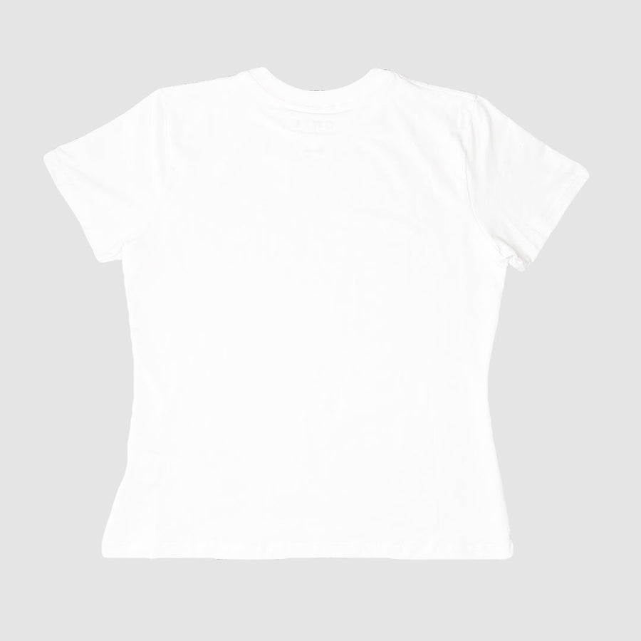 Women's White JUST IN CASE T-Shirt