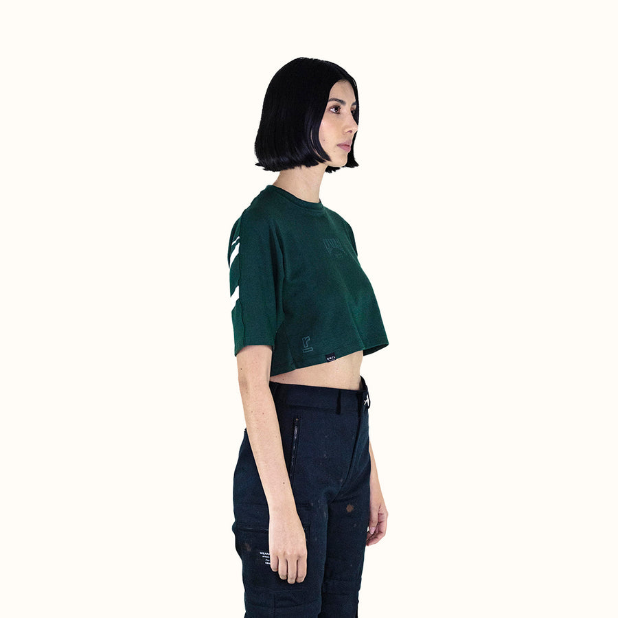 GENERAL ALL OVER GREEN CROPTOP